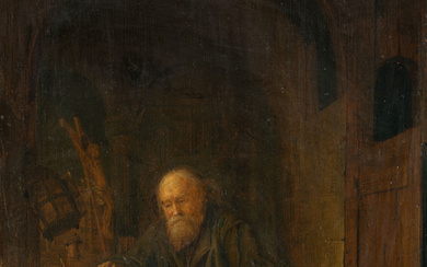 Gerard Dou (Nachfolge) (1613 – Leiden – 1675) – Heiliger in der Studierstube