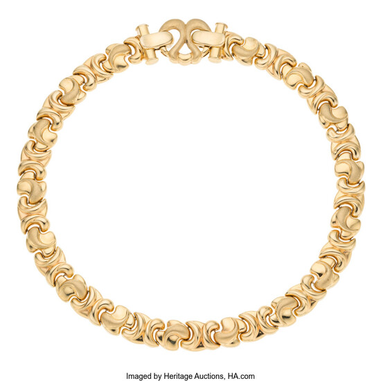 Gold Necklace The 14k gold necklace weighs 53.50 grams....