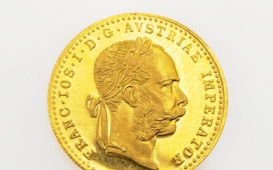 Gold coin, 1 ducat, Austria-Hungary, 1915 , Franz...