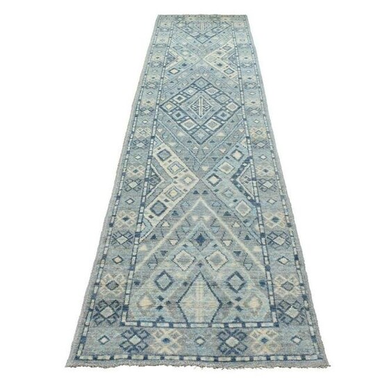 Gray Village Inspired Anatolian Wool Hand Knotted Wide