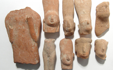 Group of 7 Cypriot terracotta parts from votive figures