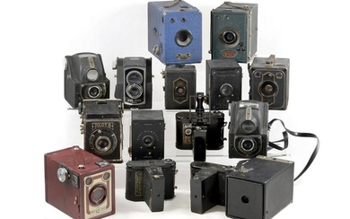 Group of Vintage Box & Other Cameras, Inc Ensign