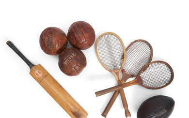 Group of Vintage Sports Equipment Great Britain, early 20th century,...