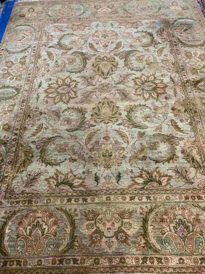 Hand Knotted Oushak Rug 10x8 ft