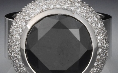 Hans D. Kreiger 10.8 ct Black Diamond Ring