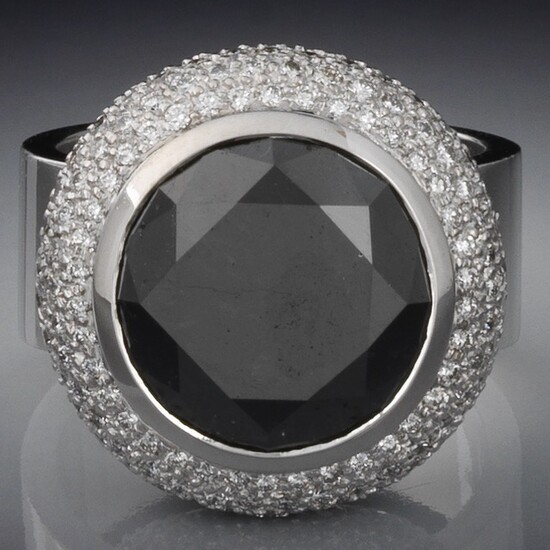 Hans D. Kreiger 10.8 ct Black Diamond Ring