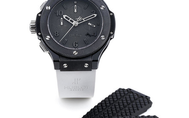 Hublot. A Fine and Rare Ceramic and Titanium Left Handed Chronograph Wristwatch with Date
