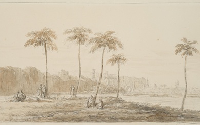 I. DUVIVIER (1758-1832), Cairo with palm trees