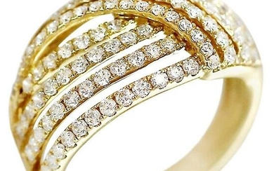 Impressive Diamond Yellow Gold Ring
