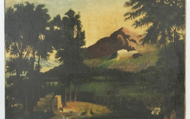 In the Manner of Chambers, Landscape, Oil on Canvas