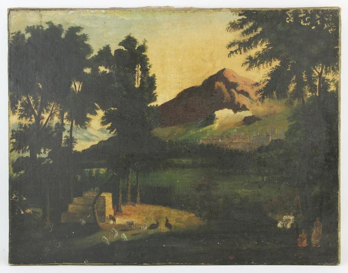 In the Manner of Chambers, Landscape, Oil on Canvas