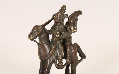 India, bronze sculpture of Khandoba (Shiva) and Mhalsa (Parvati), 19th century or earlier