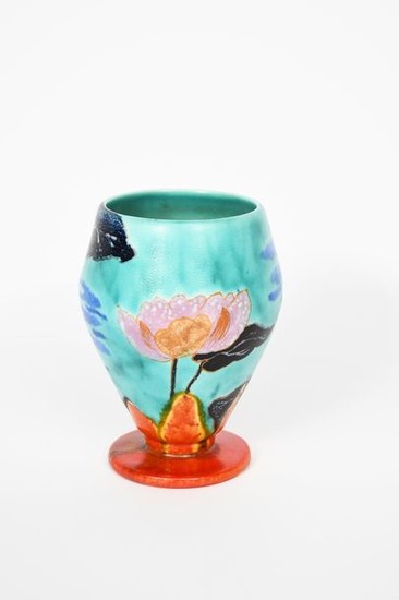 Inspiration Lily' a rare Clarice Cliff goblet vase,...