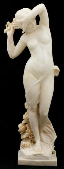 Italian Alabaster Sculpture of a Nude Woman