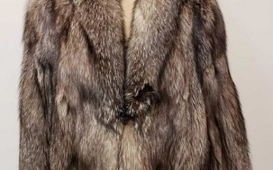 Italian Gray Fox Fur Coat