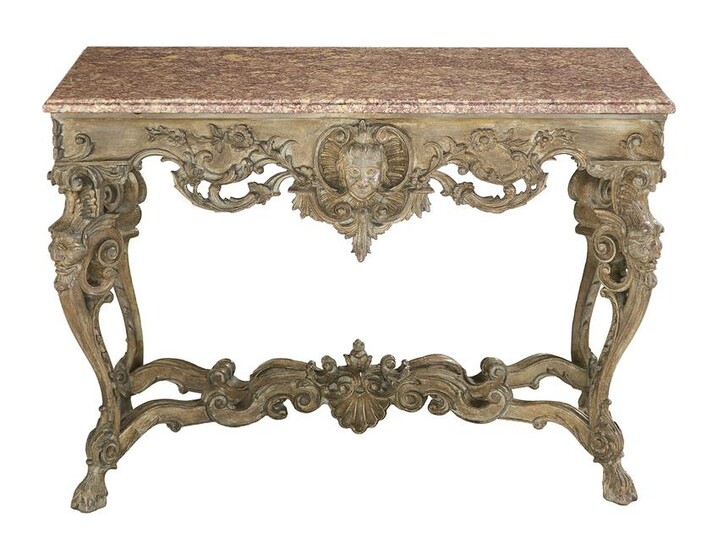 Italian Rococo-Style Marble-Top Center Table