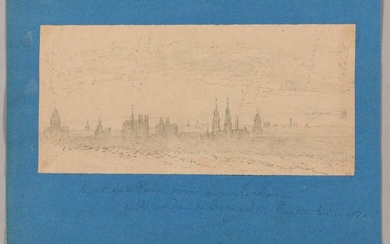 "JOSEPH BETTANNIER (1817-1882) View of Paris taken from the tomb...