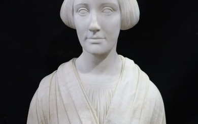 JOSEPH MOZIER (USA / Italy 1812-1870) Marble Bust