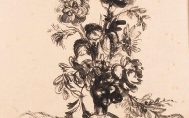 JULIUS BISSIER (ATTR.)1893 - 1965BLUMENVASE Encre sur papier. BM 50,5 x 39,5 cm. Partie inférieure...