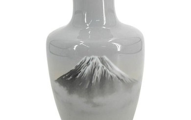 Japanese Ando Studio Cloisonne "Mt. Fuji" Vase