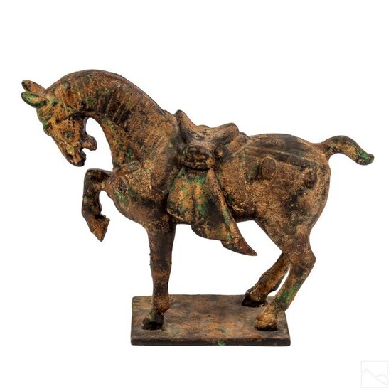 Japanese Bronze Tang Equine Horse Figure Sculpture