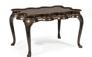 Black Lacquer and Parcel Gilt Low Table
