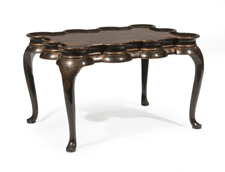 Black Lacquer and Parcel Gilt Low Table