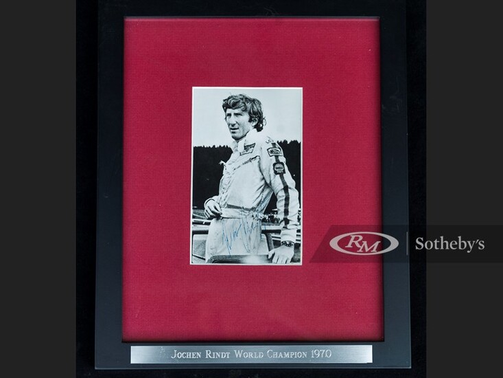 Jochen Rindt Signed Photograph