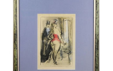 Konstantin Ivanovich Rudakov. Erotic pastel. At the mirror. Variety show.