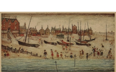*LAURENCE STEPHEN LOWRY (1887-1976) 'The Beach, Deal' signed...