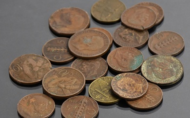 LOTTO DI 21 MONETE DEL REGNO D'ITALIA composto da: 5 centesimi 10 centesimi