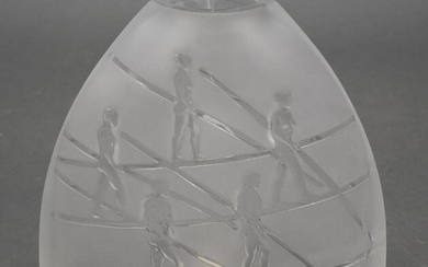 Lalique Aerial Vase- 2003. circus/acrobat theme