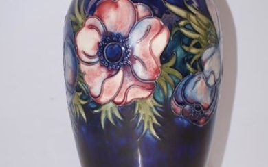 Large Moorcroft Vase Anemone Pattern with original Queen Mary...