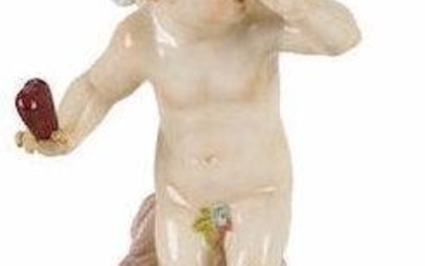 Late 19Th C. Meissen Porcelain Figure Of Putti