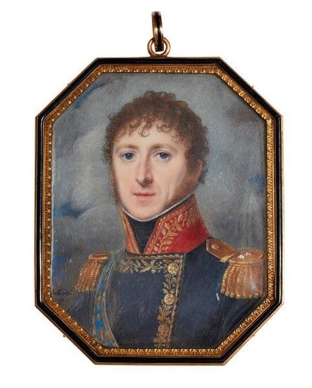 Louis-Marie Sicardi, French 1743-1825- Portrait miniature of...