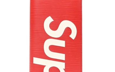 Louis Vuitton X Supreme Epi Brazza Wallet Red