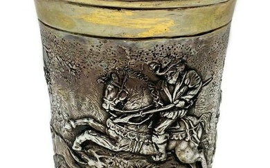Ludwig Neresheimer German 800 Silver Christening Cup