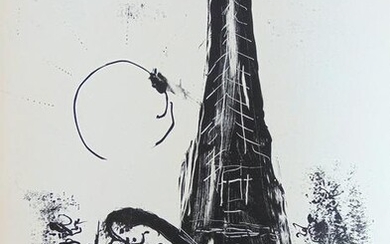MARC CHAGALL Original Lithograph Unsigned 1954 Paris