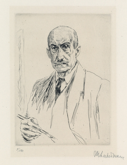 MAX LIEBERMANN Group of 5 portraits. Porträt Geheimer Rat Bode, etching, 1915 *...