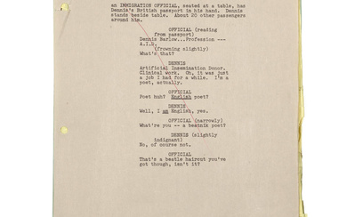 META REBNER'S WORKING SCRIPT OF THE LOVED ONE. Mimeographed Manuscrip...