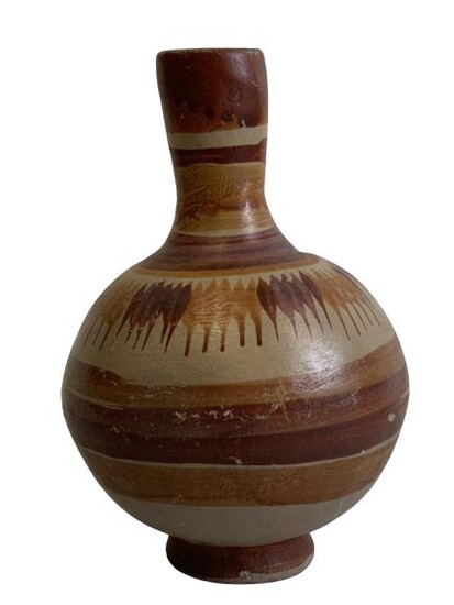 MEXICAN STYLE CLAY STUDIO POTTERY VASE 10"
