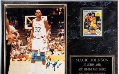 Magic Johnson Autographed Framed Photo
