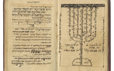 Manuscript, Counting of the Omer with Kavanot – Gibraltar, 1807 – Scribed by Rabbi Shmuel Conqui – With Menorahs – Early Manuscript from Gibraltar