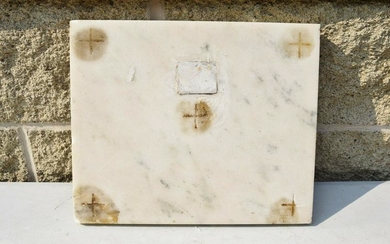 Marble Altar Stone with Original Relics Sealed Inside +