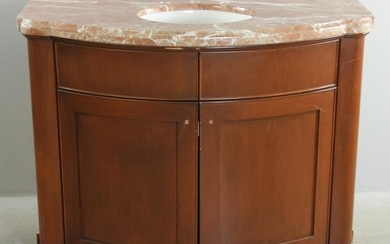 Marble Top Mahogany Vanity with Sink