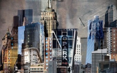 Marcel NAKACHE "NEW YORK STREETS" Tirage subligraphie 120cm x 75 cm (n° 1/5) Fichier Tiff...