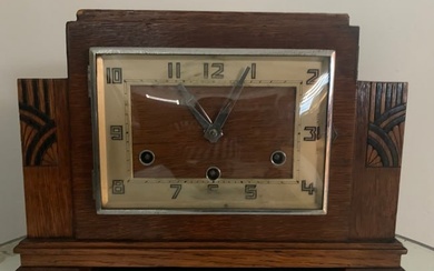 Mauthe Art Deco Walnut Mantel Clock