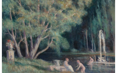 Maximilien Luce (1858-1941), Les baigneurs au jet d'eau