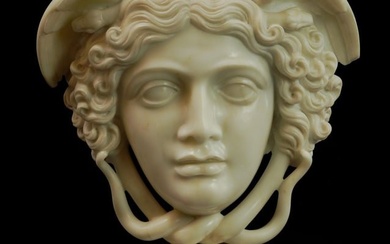Medusa sculpture in statuary marble