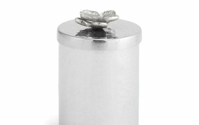 Michael Aram White Orchid Stainless Steel Round Container Bathroom Decor 111853